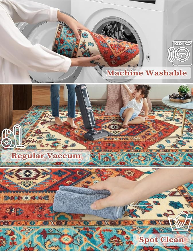 SERISSA Runner Rug for Hallways, 3x12 Washable Non Slip Kitchen Runner Rug - Image 3