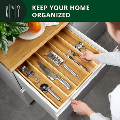 ROYAL CRAFT WOOD Luxury Bamboo Kitchen Drawer Organizer - Image 6