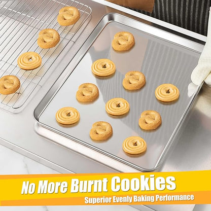 Homikit 2 Pack Baking Sheet, 16x12 Inches Stainless Steel Cookie Sheets - Image 7