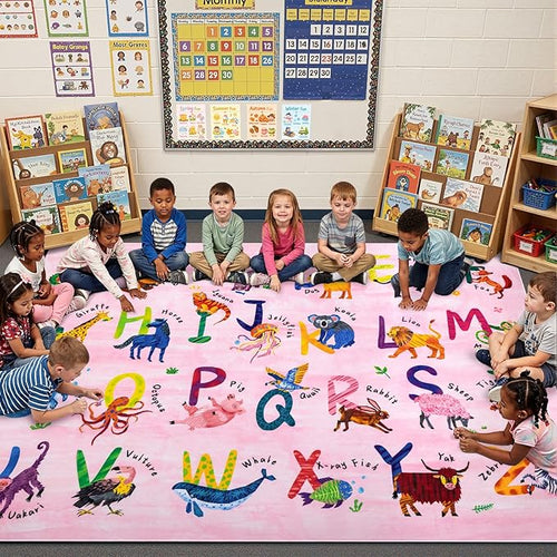 3x5 ABC Classroom Rug for Kids Playroom, Alphabet Rug by Unknown