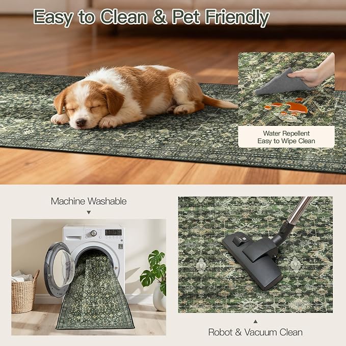 Lofus 2'6"x12' Area Rug for Hallways, Low Pile Soft Carpet Runner for Kitchen - Image 7
