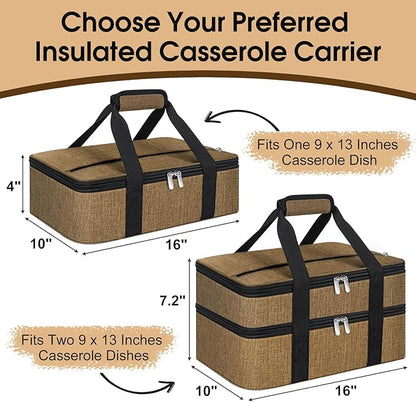 Double Insulated Casserole Carrier, Portable Casserole Carrier - Image 2