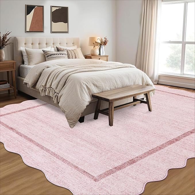 GarveeHome Scalloped Washable Rug 6x9 Area Rugs - Image 3