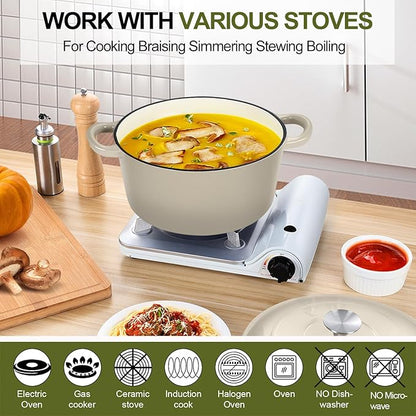 P&P CHEF 7QT Enameled Dutch Oven, Cast Iron Dutch Oven Pot - Image 4