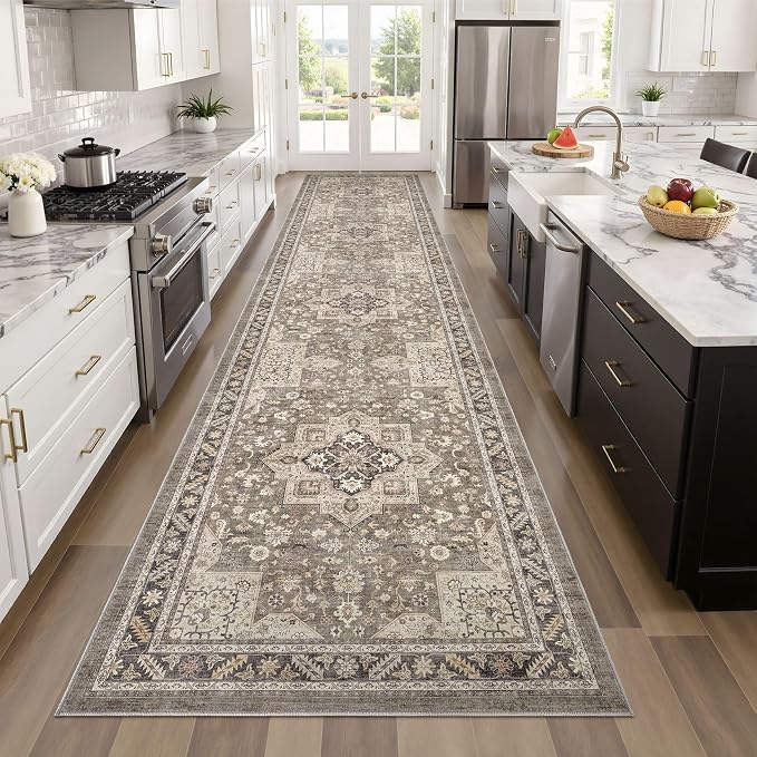 Vintage Hallway Runner Rug 3x8: Large Soft Washable Entryway - Image 8