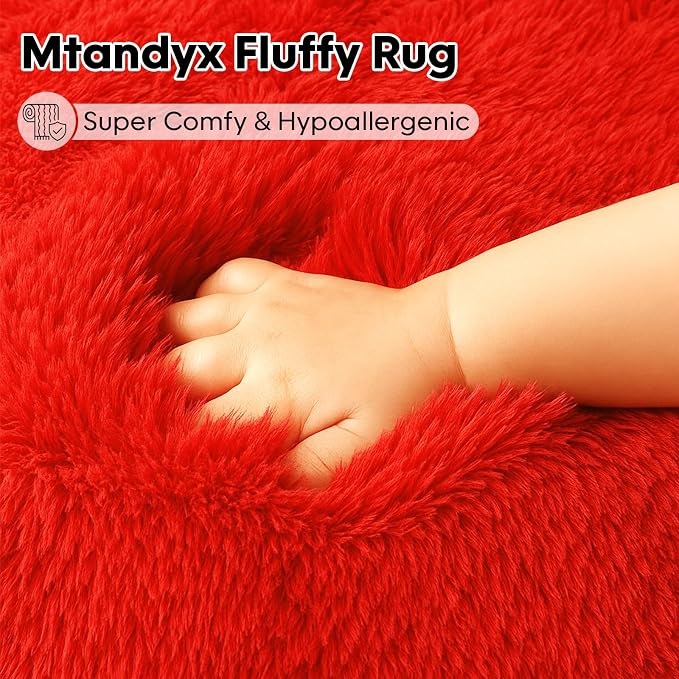 5x7 Plush Fluffy Area Rugs, Large Soft Carpet, Upgraded Non-Slip Rectangular Rug - Image 3