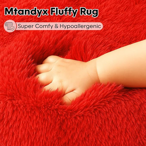 8x10 Area Rugs Living Room, Large Plush Fluffy Bedroom Carpet, Non-Slip - Image 2