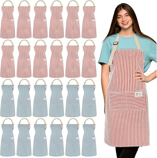 Janmercy 24 Pcs Aprons for Women Men by Janmercy