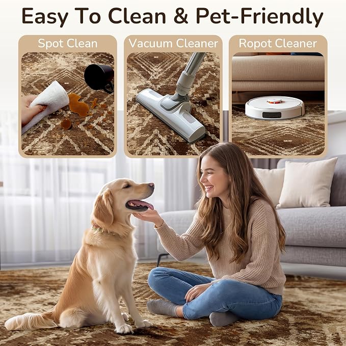 BESTSWEETIE Area Rug 2x8 Rug Machine Washable Non-Slip Low Pile Print Pattern - Image 7