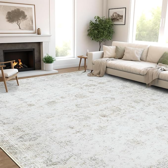 Washable 6×9 Area Rugs for Living Room, Vintage Floral Rug Soft Non Slip Stain - Image 3