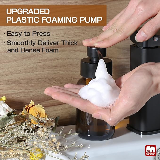 GMISUN Foaming Soap Dispenser, Refillable Hand Soap Foam Dispensers, Modern - Image 2