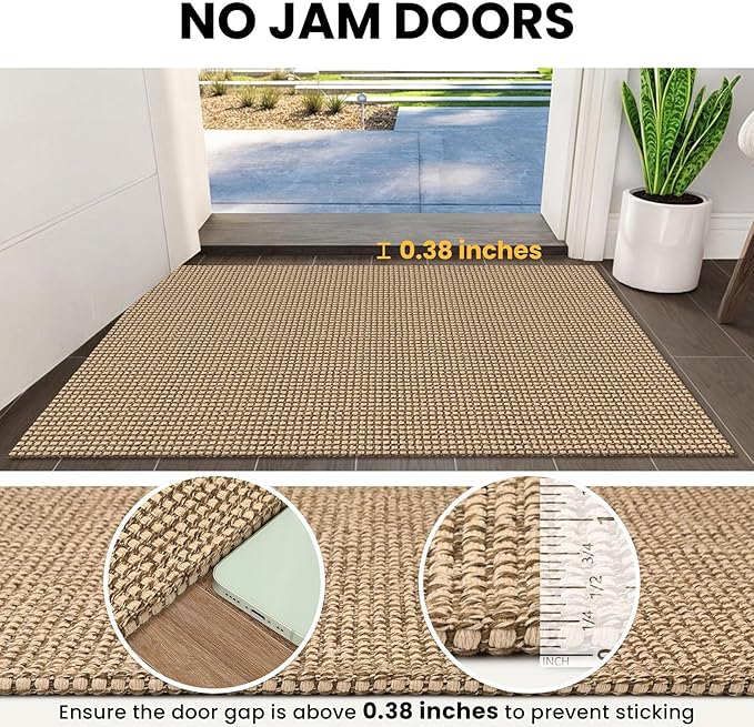 IOHOUZE Washable Runner Rug 2.6x10 Non Slip Rubber Backed Long Hallway Runner - Image 3