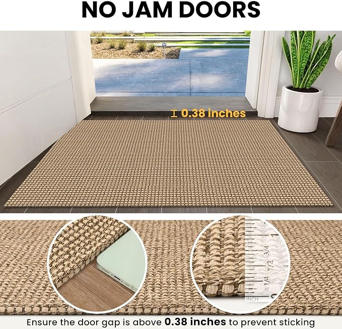 IOHOUZE Washable Runner Rug 2x12 Non Slip Rubber Backed Extra Long Hallway - Image 3