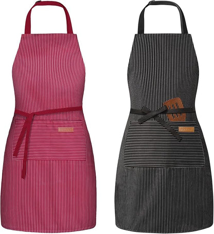 BeLuyi 2 Pack Adjustable Bib Apron by BELUYI
