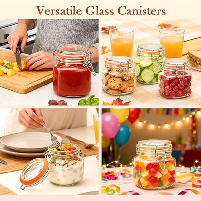 25 oz Glass Jars With Airtight Lids And Leak Proof Rubber Gasket, Wide Mouth - Image 6