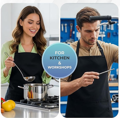 Utopia Kitchen 4 Pack Bib Apron Adjustable - Image 5