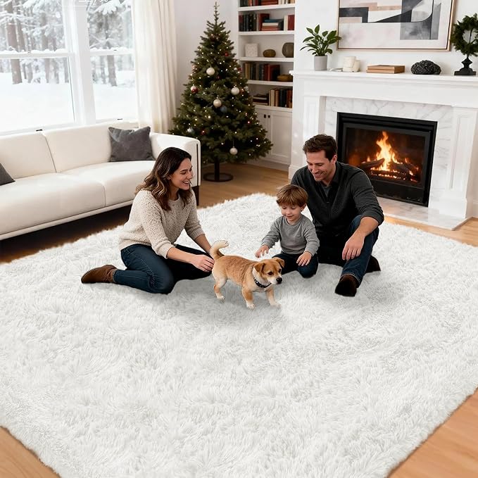 6x9 Area Rug for Living Room: Ultra Soft Fluffy Rug Modern Large Thicked Shag - Image 4