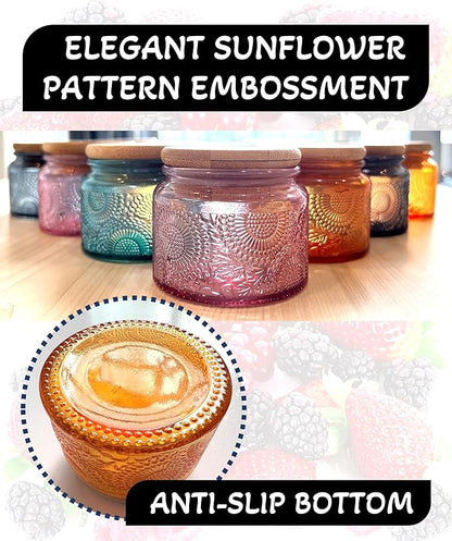 4 oz Pink Mini Glass Jars with Airtight Bamboo Lids 12 pack, Decorative Small - Image 4