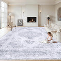 XLUEZ Area Rug 8x10 Living Room Rug, Machine Washable Vintage Distressed by XLUEZ