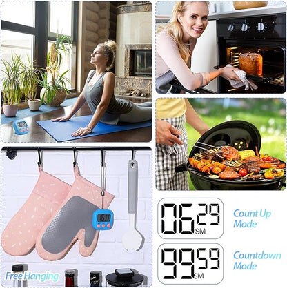Leumoi 24 Pcs Digital Kitchen Timers Bulk Small Magnetic Timer On/Off Switch - Image 5