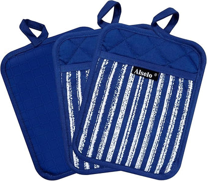 Alselo Silicone Pot Holders Set of 3 Heat Resistant & Non Slip Potholders - Image 8