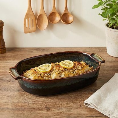 Ceramic Oval Casserole Baking Dish, 1.8 Quarts Baking Dish - Image 7