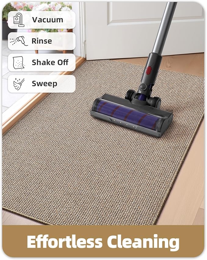 Color&Geometry Ultra Thin Indoor Door Mat 24"x36", Non Slip Rubber Backed Dirt - Image 8