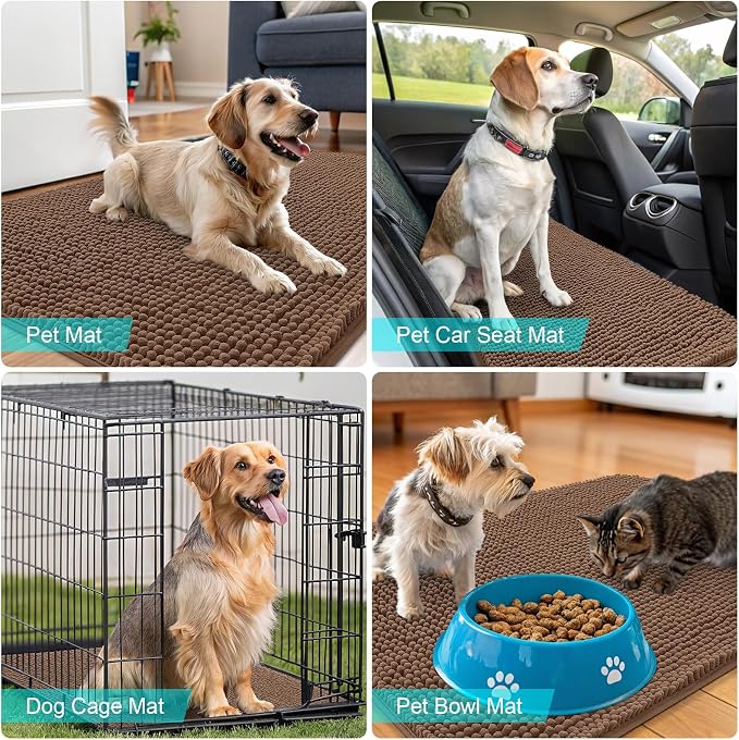 OLANLY Dog Door Mat for Muddy Paws 47x20, Absorbs Moisture and Dirt, Absorbent - Image 7