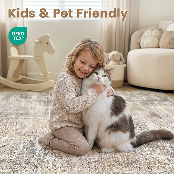 cotiled Washable 7x9 Area Rug for Living Room - Image 4