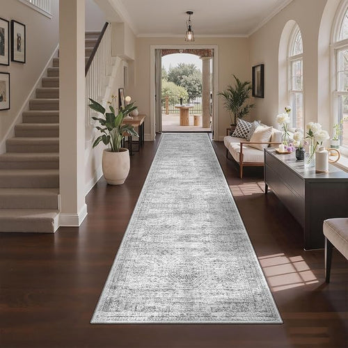 3x12 Runner Rug for Hallway, Non-Slip Long Bathroom Rugs Runner for Kitchen by Restydon