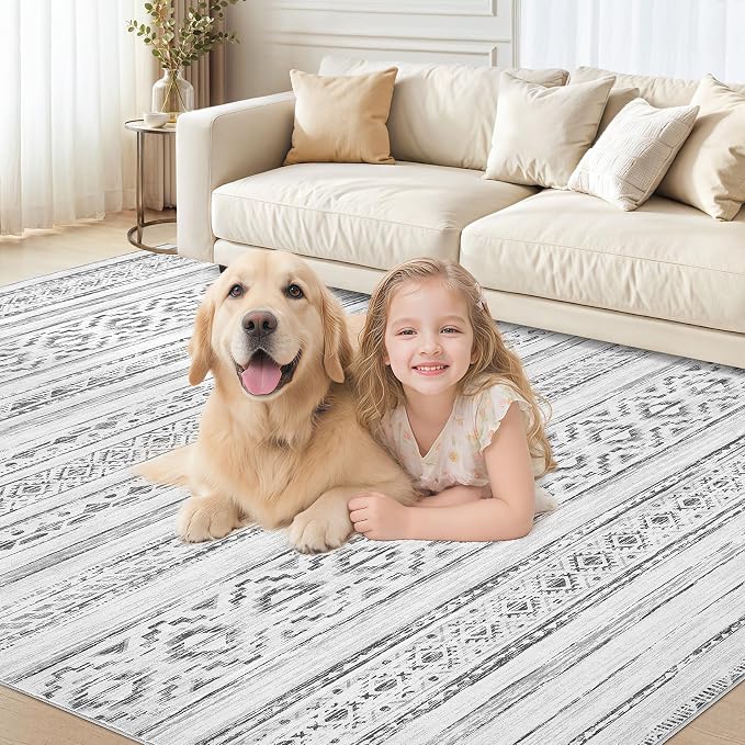 cotiled 6x9 Area Rugs Living Room Rug: Washable Boho Rugs - Image 5