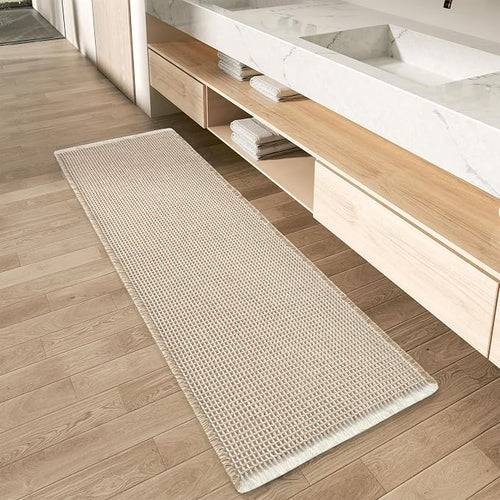 AMOAMI Upgraded Waffle Runner Rug Super Absorbent Non Slip Bath Mats by AMOAMI