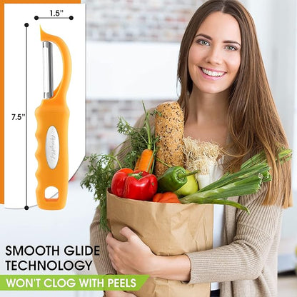 Spring Chef Premium Swivel Vegetable Peeler, Soft Grip Handle and Ultra Sharp - Image 3