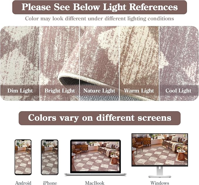 Lahome Zelie Trellis 2x7 Washable Kitchen Bathroom Runner Rug, Non Skid Runners - Image 6