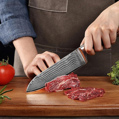 Wakoli EDIB 2-Piece Damascus Kitchen Knife Set – Santoku & Small Santoku - Image 2