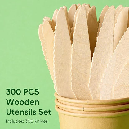 Disposable Wooden Utensils Set, Compostable Utensils, Disposable Cutlery - Image 5