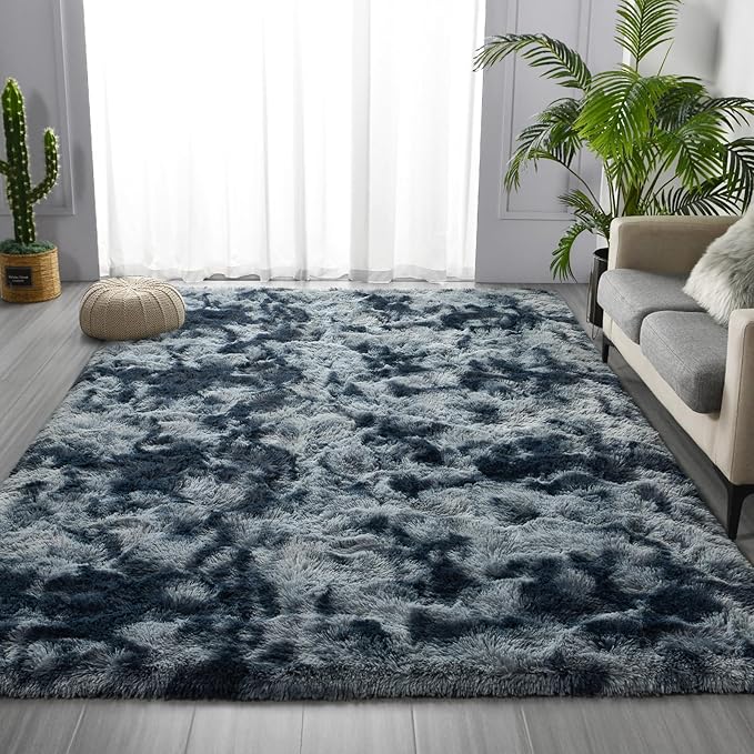 Deerhoo Shag Area Rug, 4 X 6 Tie-Dyed Plush Fuzzy Rugs - Image 2