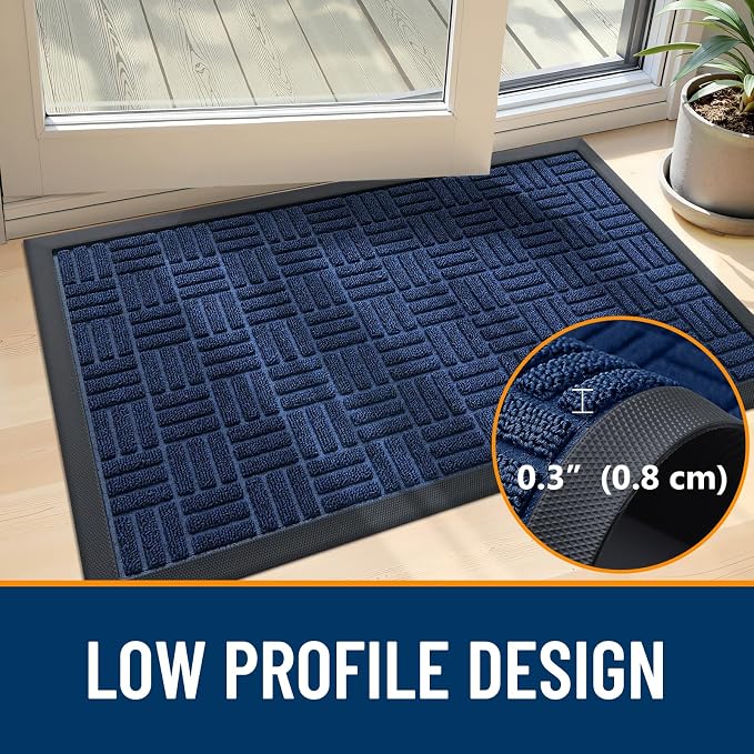 OLANLY Front Door Mat Outside Entrance 47x23, Heavy Duty Sturdy Natural Rubber - Image 5