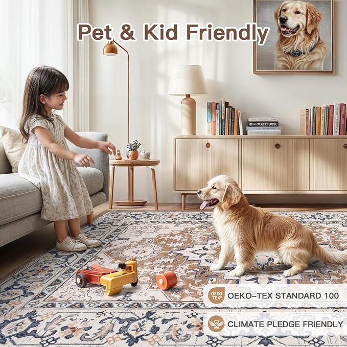Lofus 5x7 Area Rugs for Living Room, Washable Area Rug, Rugs for Bedroom - Image 4