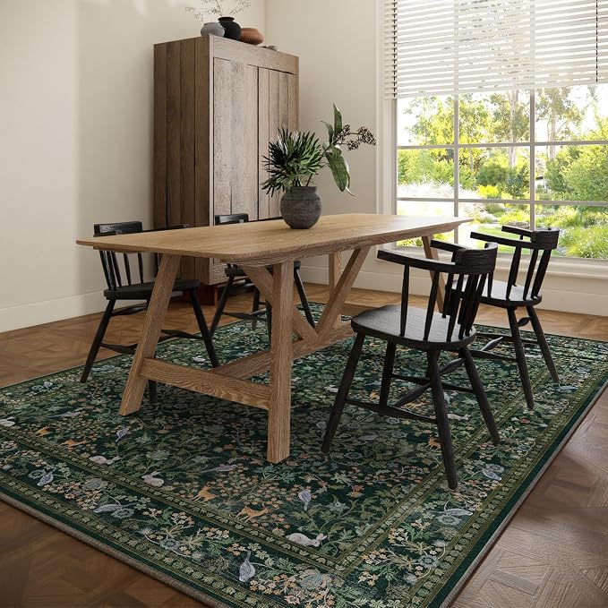 Washable Area Rugs for Living Room: 9x12 Rug Stain Resistant Non Slip Low Pile - Image 6
