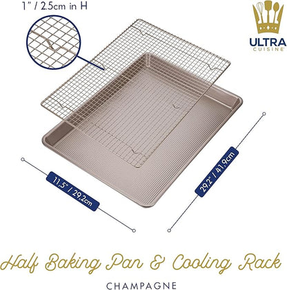 Ultra Cuisine Wire Rack Baking Sheet Pan Set - Image 2