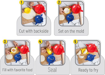 BTaT- Dough Press Set, 3 Pack, Pastry and Turnover Press, Hand Pie Maker - Image 6