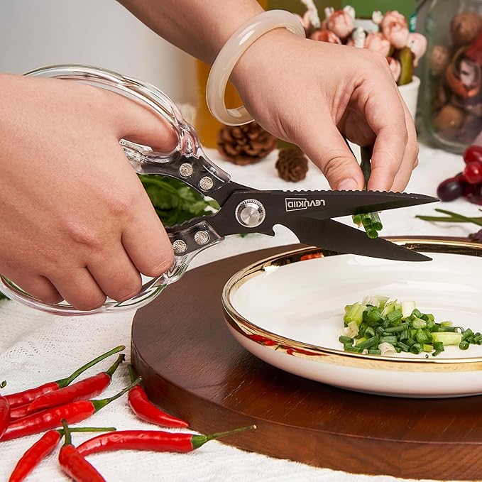 Rust-Resistant Kitchen Scissors, Transparent and Stylish Handle, Suitable - Image 6