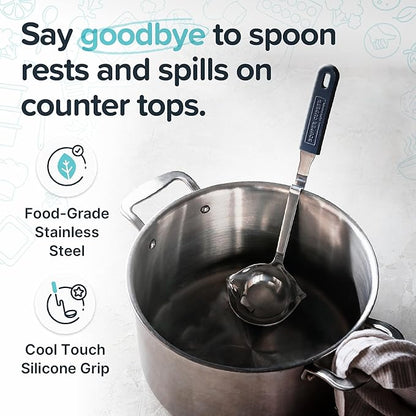Souper Cubes + Lori Greiner No Mess Stainless Steel Soup Ladle - Image 3