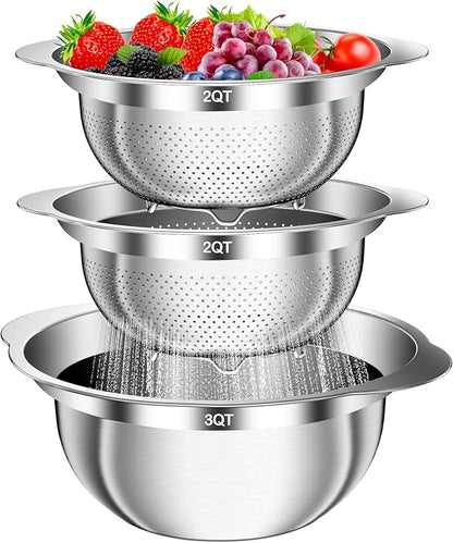 Stainless Steel Colander, and Pasta by AUFETQ