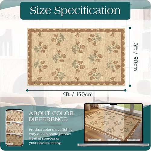 3x5 Floral Entry Rug - Image 2