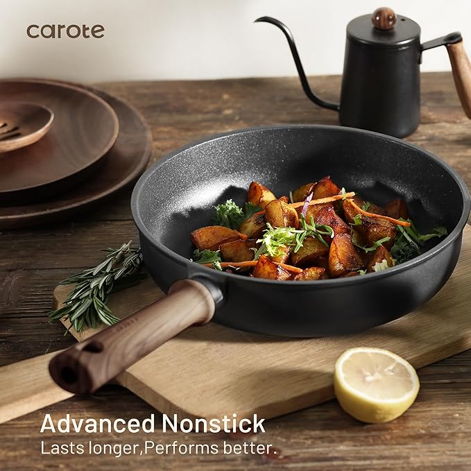 CAROTE 24Pcs Nonstick Kitchen Titanium Cookware Sets, Non stick Pots and Pans - Image 3