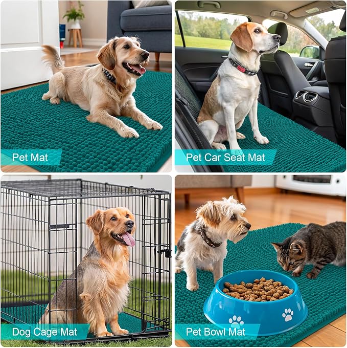 OLANLY Dog Door Mat for Muddy Paws 48x30, Absorbs Moisture and Dirt, Absorbent - Image 7