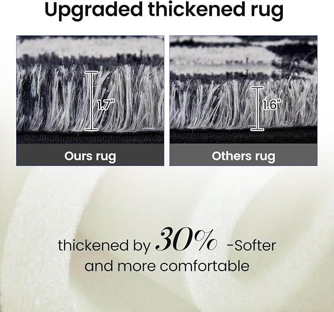 Super Soft Rug for Bedroom, 5x7 Ft Grey and Black Area Rug Classic Checkered - Image 7