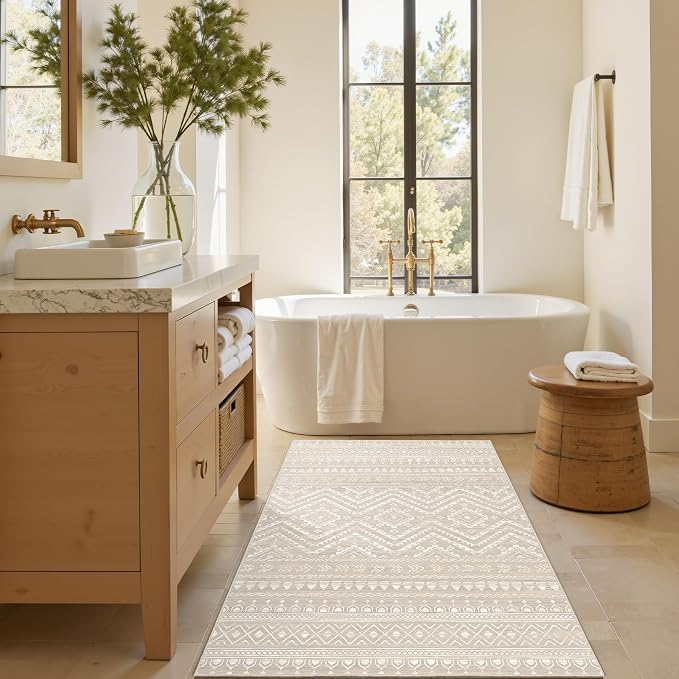 Miukiki 4x6 Area Rug for Living Room Moroccan Washable Rugs Non Slip Indoor - Image 7